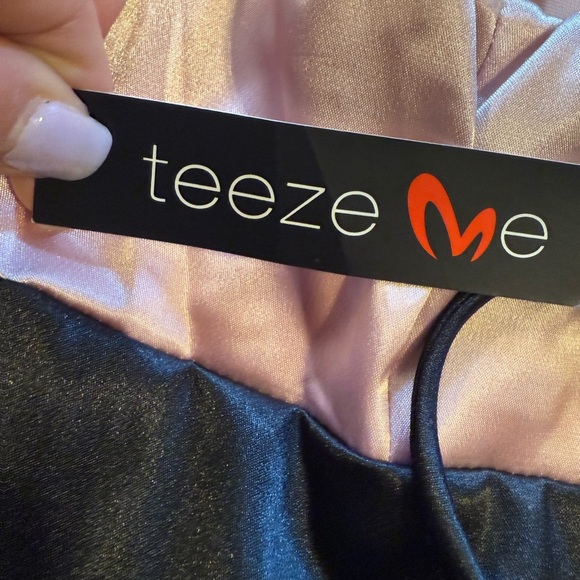 Elegant Black and pink Strapless Dress vintage NWT - Picture 4 of 4